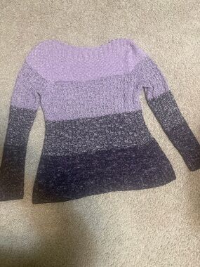 croft & barrow Ombre Scoop Neck Sweater in Lavender and Plum